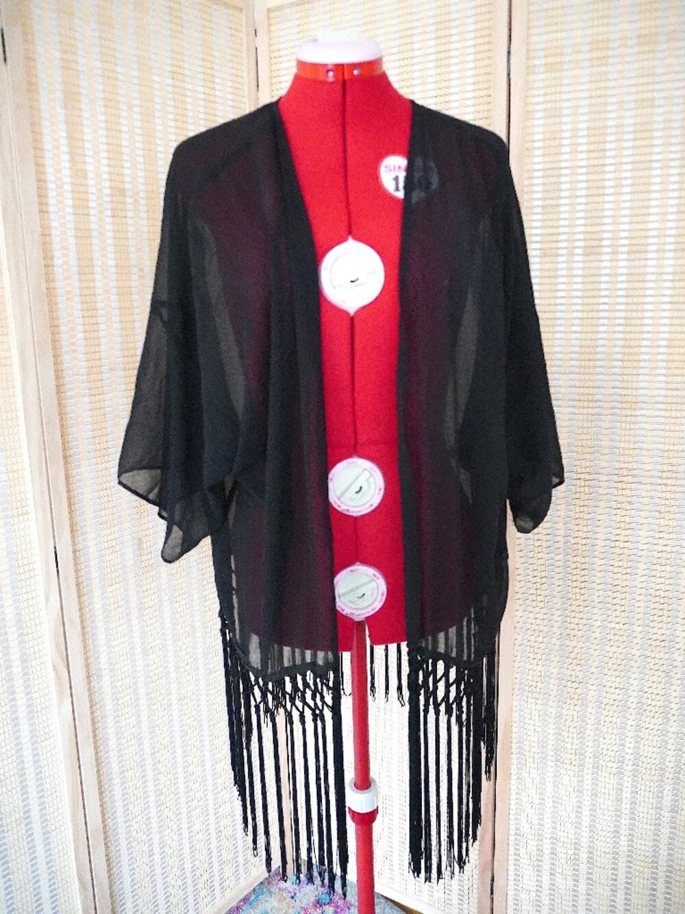 ModCloth Sheer Black Kimono